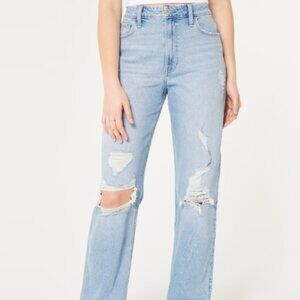 Women's Ultra High Rise Ripped Dad Jeans